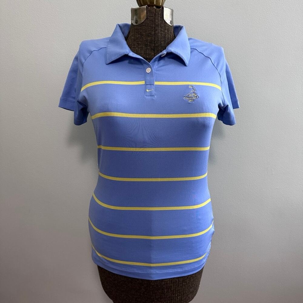Nike Golf purple striped polo